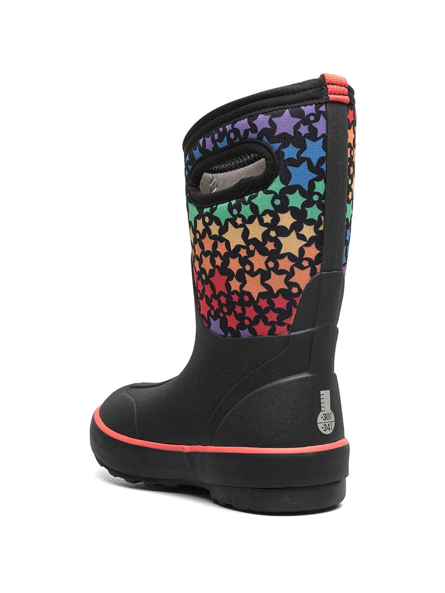 Kid's Bogs Classic II Rainbow Stars
