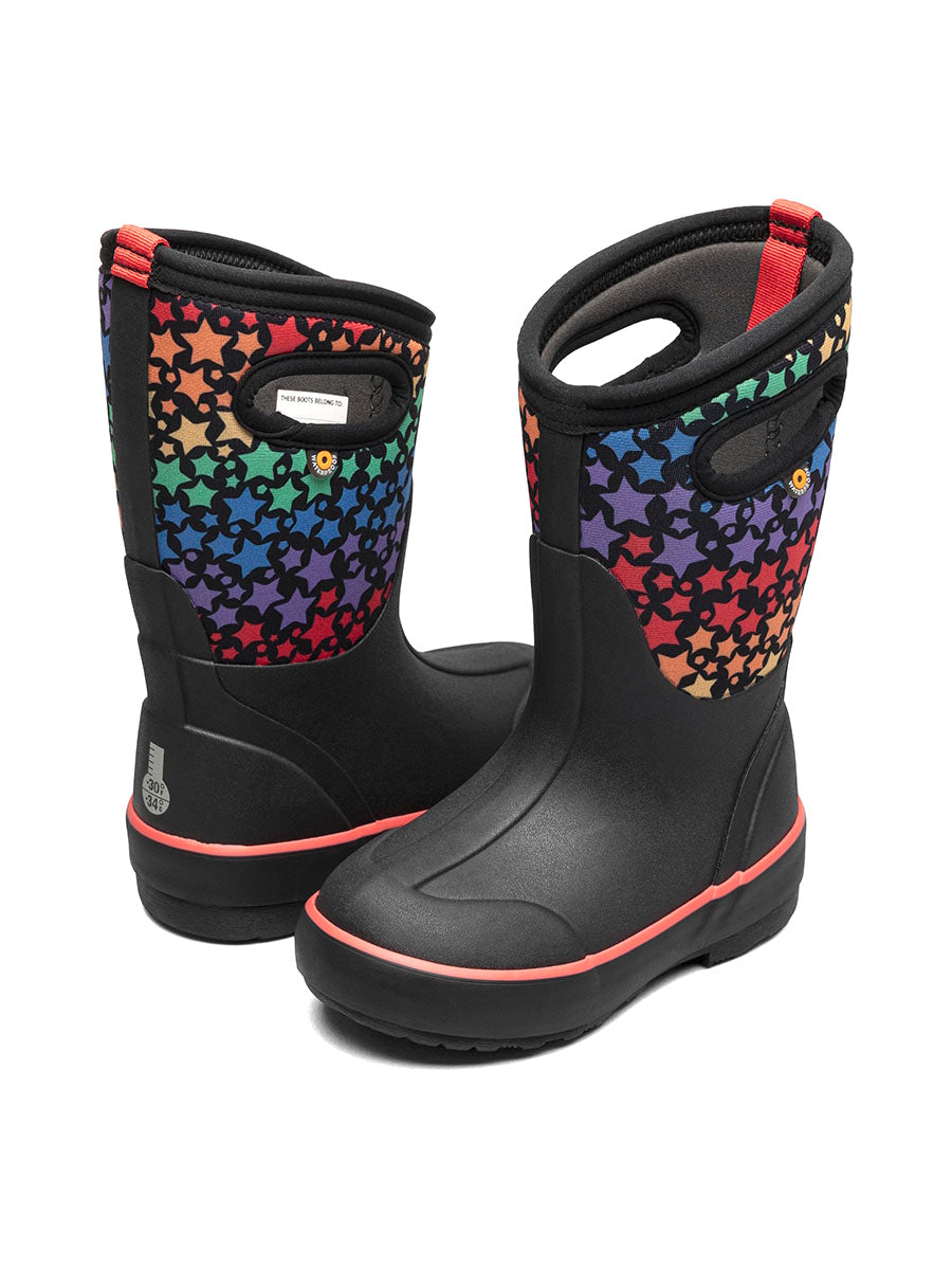 Kid's Bogs Classic II Rainbow Stars