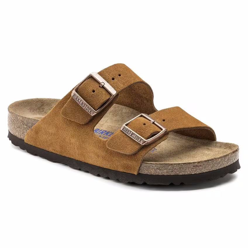 Women's Birkenstock Arizona Suede Soft Footbed