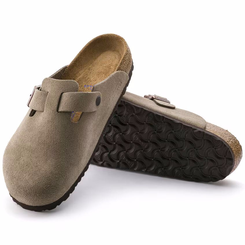 Men's Birkenstock Boston Suede Soft Footbed