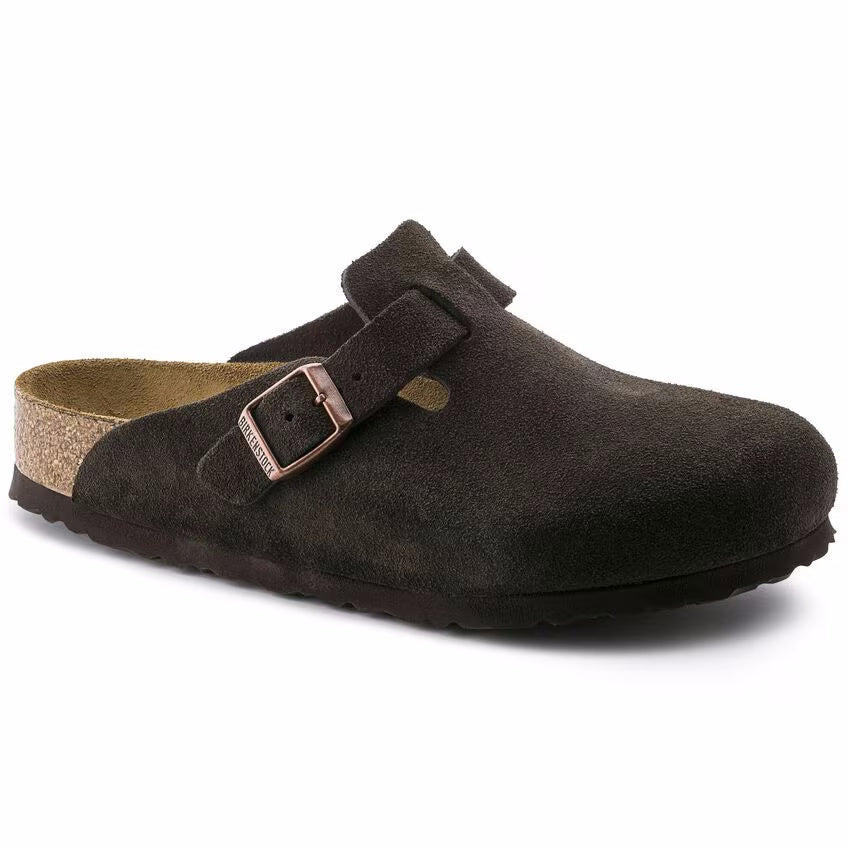Men's Birkenstock Boston Suede Soft Footbed