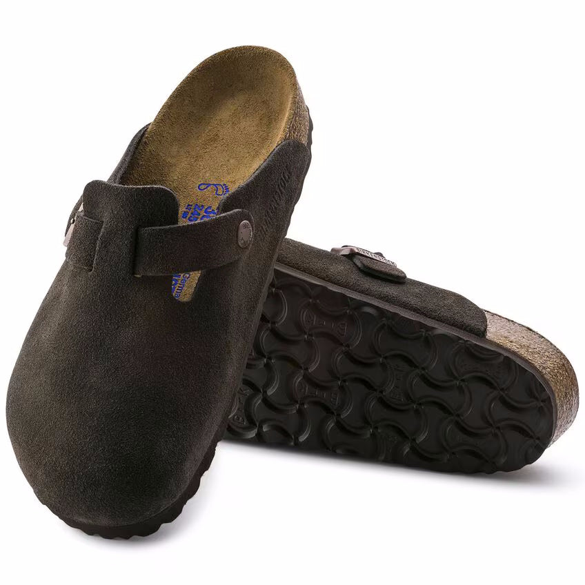 Men's Birkenstock Boston Suede Soft Footbed