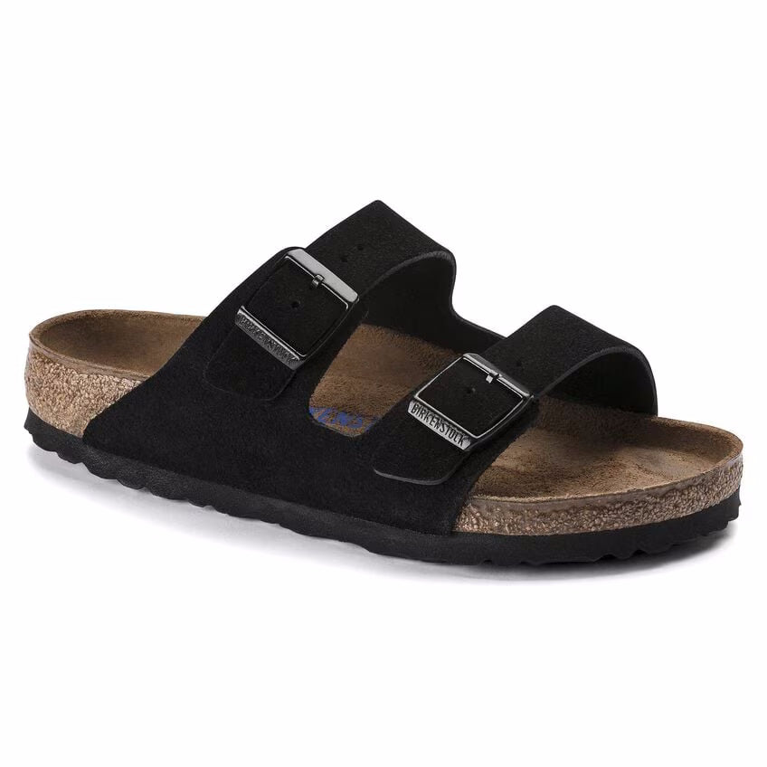 Women's Birkenstock Arizona Suede Soft Footbed