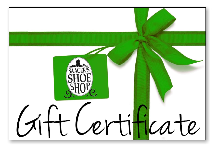 Digital Saager's Shoe Shop Gift Certificate