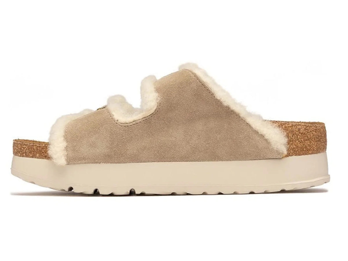 Women's Birkenstock Arizona Teddy Edge Platform