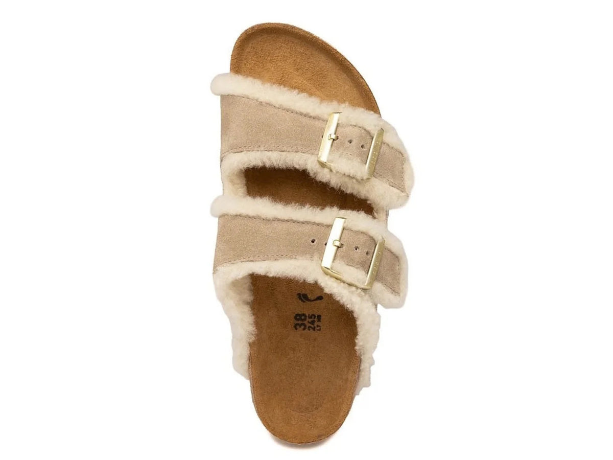 Women's Birkenstock Arizona Teddy Edge Platform